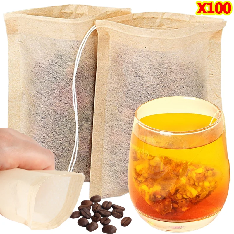 Herbal Tea - 100 Stuks Theezakjes Met Trekkoord Filter
