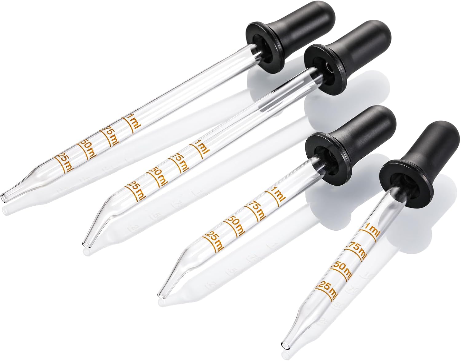 Essential Oils - 4 stuks 1 ml glazen druppelflesjes,